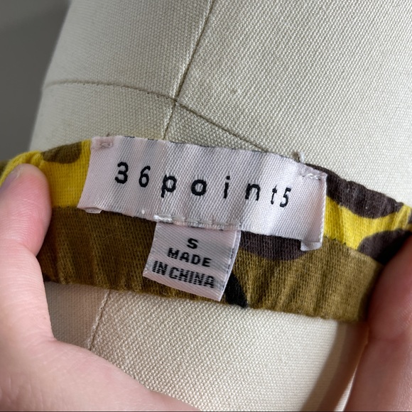 36points Yellow brown and black camo cute bralette - Picture 4 of 4